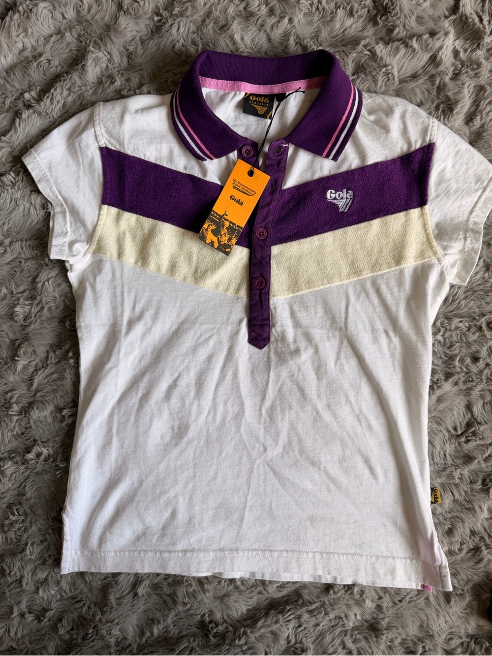 Gola Women’s White & Purple Polo Top